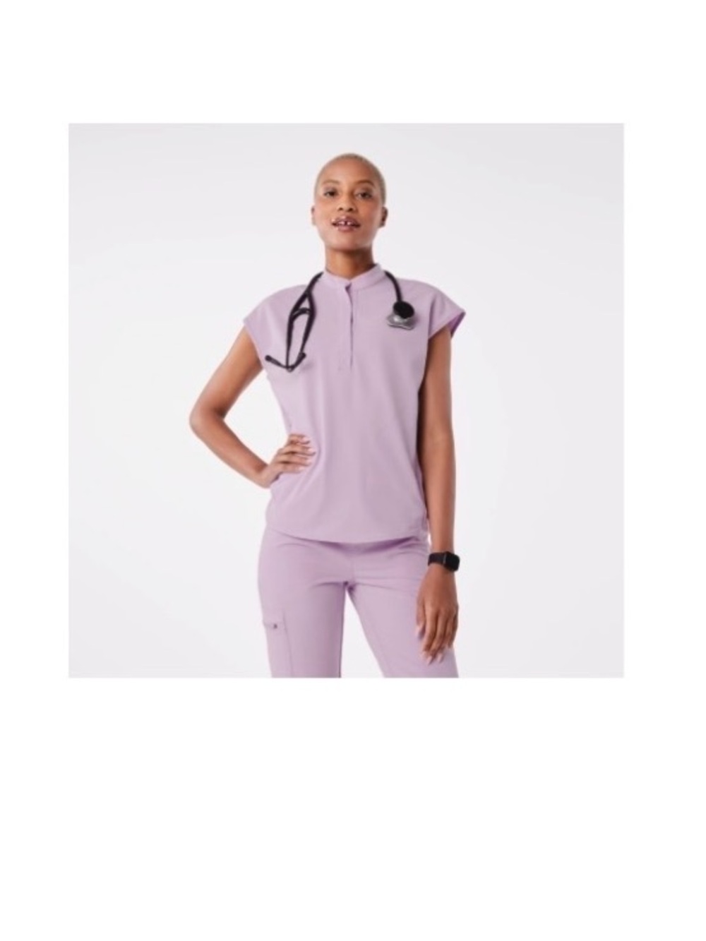 Figs Lavender Haze Oversized Top XS and Jogger Pants S Bralette - Lavender